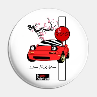 JDM Miata Red Sun Edition Pin