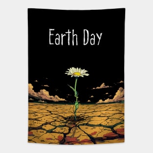 Earth Day: April 22nd A Reflection on Our Planet’s Fragile Existence on a dark (Knocked Out) background Tapestry