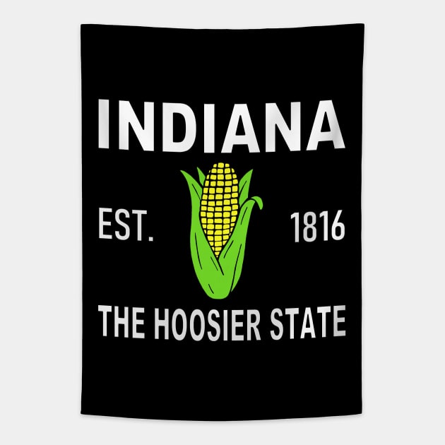 Indiana The Hoosier State Corn Tapestry by Downtown Rose