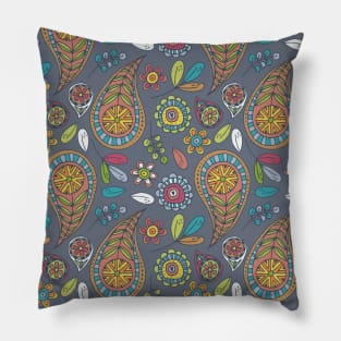 Colorful Paisley Pillow
