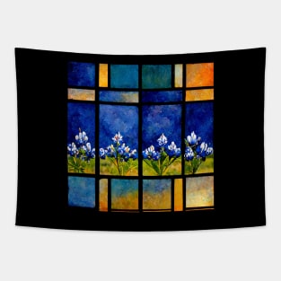 Texas Bluebonnets Stained Glass Tapestry