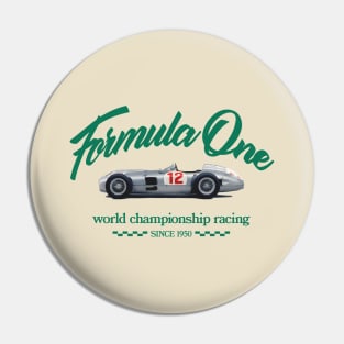 F1 Retro Car Graphic Pin