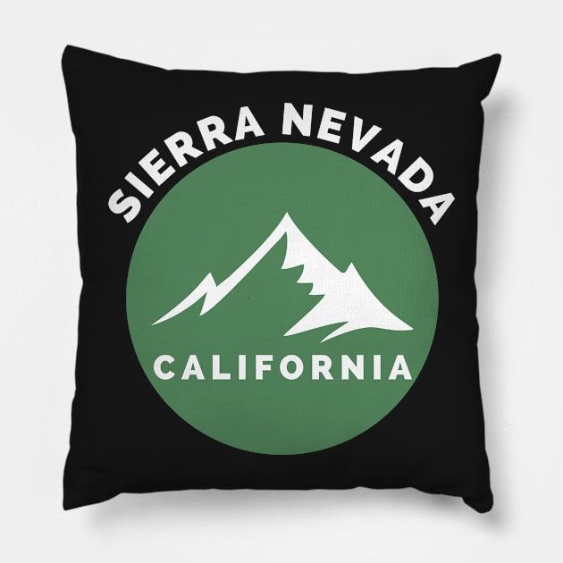 Sierra Nevada California - Sierra Nevada Ski Snowboard Mountain California Yosemite Travel Pillow by Famgift