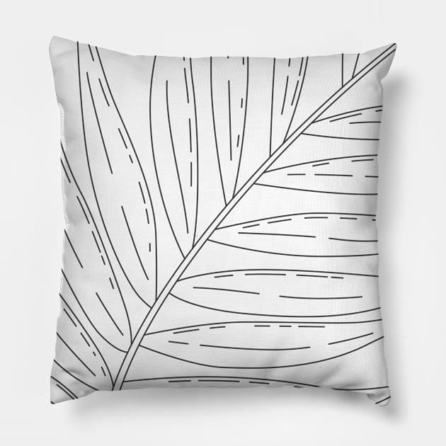 Tropical Leaf Lines Pillow by JDP Designs