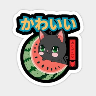 Kawaii Black Cat So Blessed Magnet