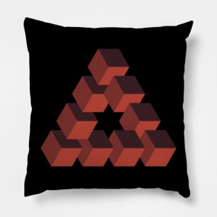 Optical illusion triangle #4 -  Blaze Pillow