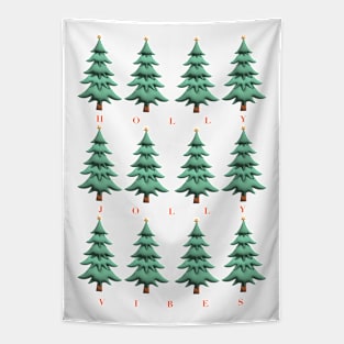 Christmas Holly Jolly Vibes Tapestry