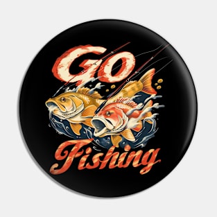 Fishing t-shirt Pin