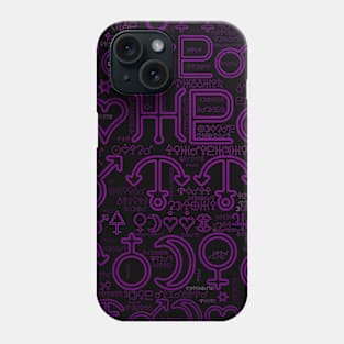 Astrology Symbols Word Cloud (4) Phone Case