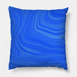 Sky Blue Liquid marble texture Pillow