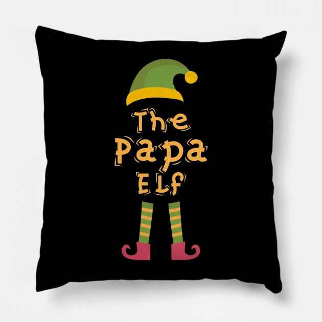 Christmas Papa Elf Pillow by designdaking