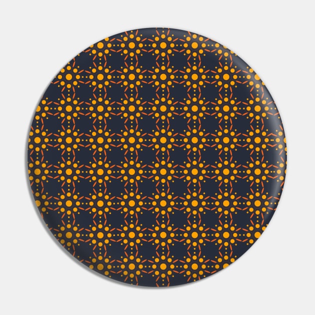Yellow and Orange Color Seamless Pattern With Circles Shape Pin by Ezzkouch