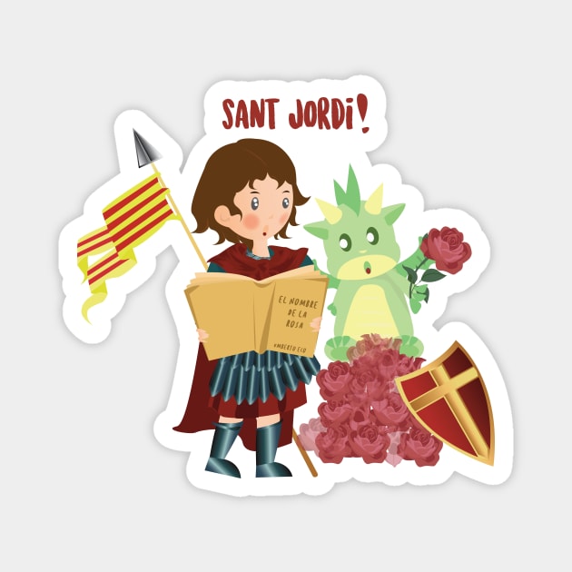 Sant Jordi Catalunya Magnet by AlMAO2O
