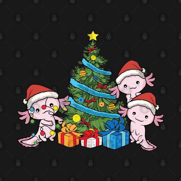 Axolotl Lover Kids Christmas Tree Gift Women Men Axolotl by PomegranatePower