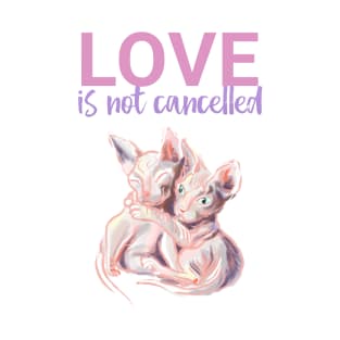 Love is not cancelled funny valentine design T-Shirt