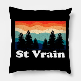 St Vrain Colorado Forest Camping Funny Hiking Pillow