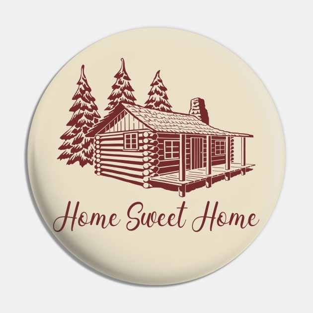 Log Cabin Home Sweet Home Pin by KayBee Gift Shop