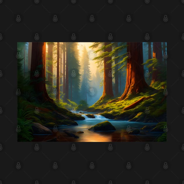 Redwood Stream by PaigeCompositor