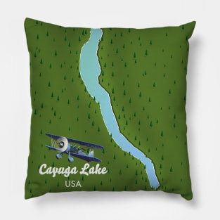 Cayuga Lake USA map Pillow