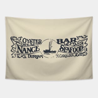 Nance Seafood Oyster Bar | Vintage Durham North Carolina Retro Design Tapestry