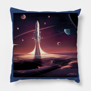 Interplanetary Spaceport Pillow