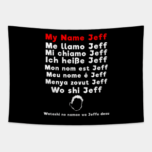 My name Jeff...in various languages Tapestry