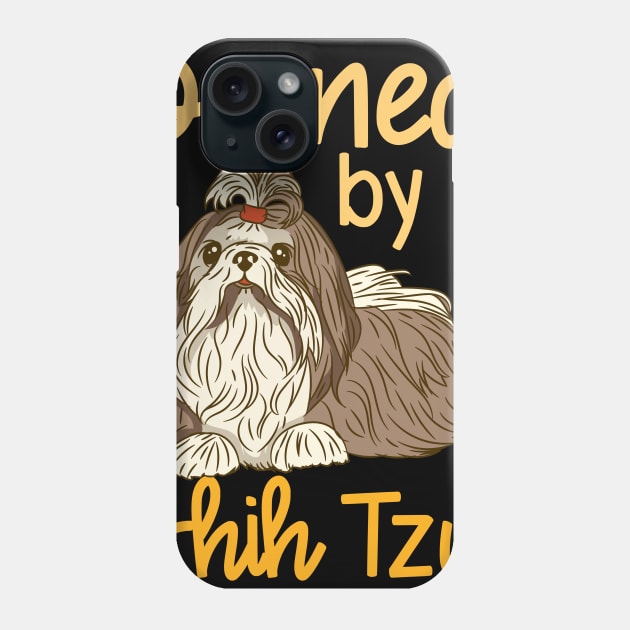 Owned By A Shih Tzu design for Chinese Dog Lover Phone Case by biNutz