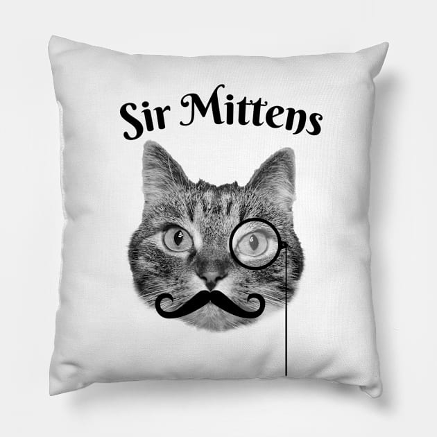 Sir mittens Pillow by Purrfect