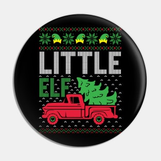 Little Elf ugly christmas sweater Pin