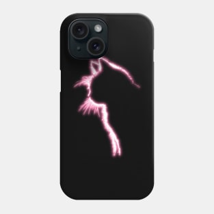 Glowing Pink Neon Cat Phone Case