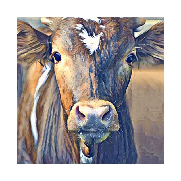 Texas Longhorn calf by Sharonzoolady