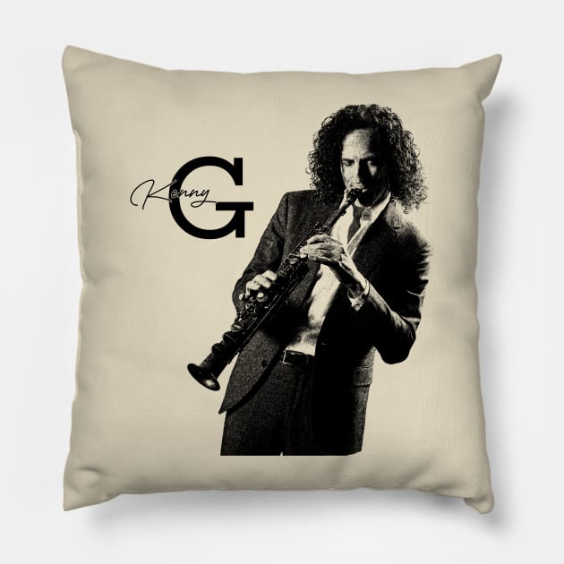 Retro 90s Kenny G Pillow by GekNdangSugih