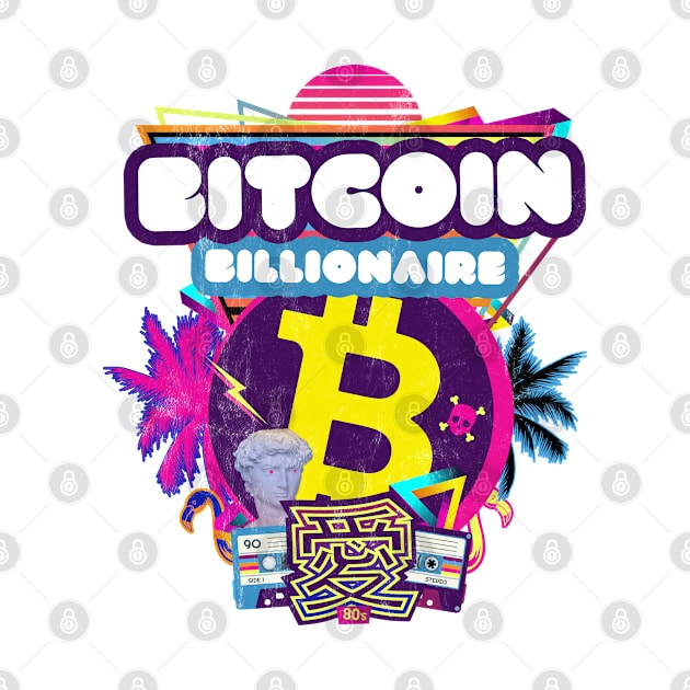 Bitcoin Miners Synthwave Retro Crypto Billionaires Investor by MapYourWorld