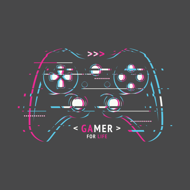 Gamer Life - Glitched Control Pad by info@dopositive.co.uk