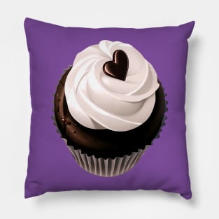 Chocolate Cupcake with Love Pillow