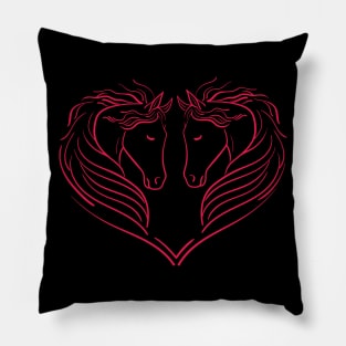 Heart of Horses Pillow