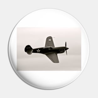 P-40 Warhawk Flying Tiger Airplane Sepia Pin