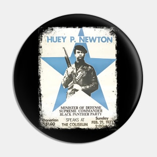 Huey Newton 1971 Poster Pin