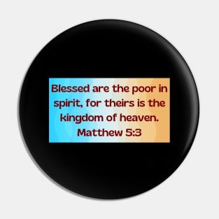 Bible Verse Matthew 5:3 Pin