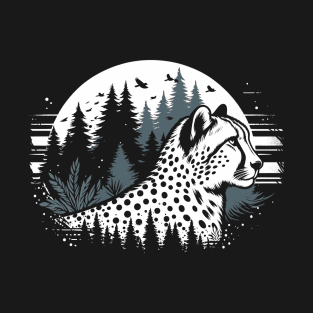 cheetah on forest design T-Shirt