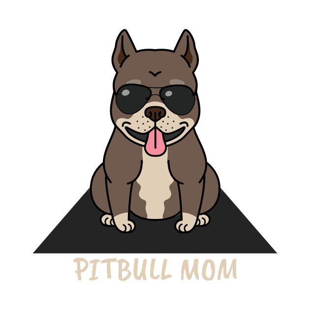 Cute Pitbull Mom Dog by DUCO