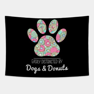 Easily Distracted by Dogs and Donuts Tapestry