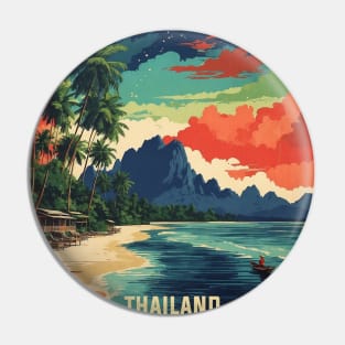 Surat Thailand Vintage Retro Travel Tourism Pin