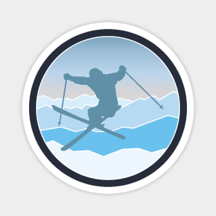 Snowboarding Silhouette Magnet