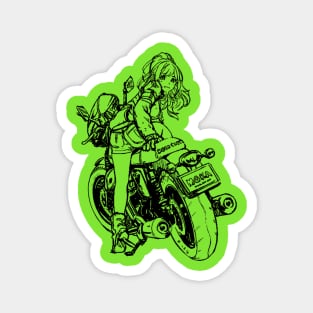 Woman moto Magnet