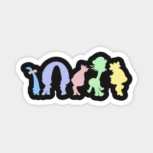 Pastel Trolls Outline Magnet