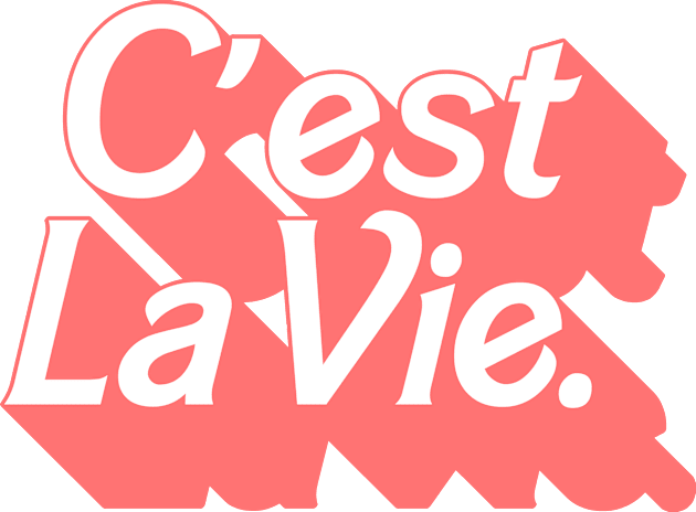 C'est La Vie / Francophile Typography Design Kids T-Shirt by DankFutura