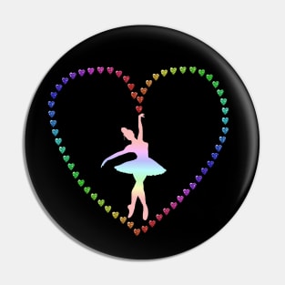 Twirling Ballerina Heart Pin