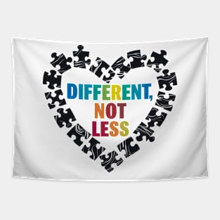 Different Not less | Motivational quotes Tapestry