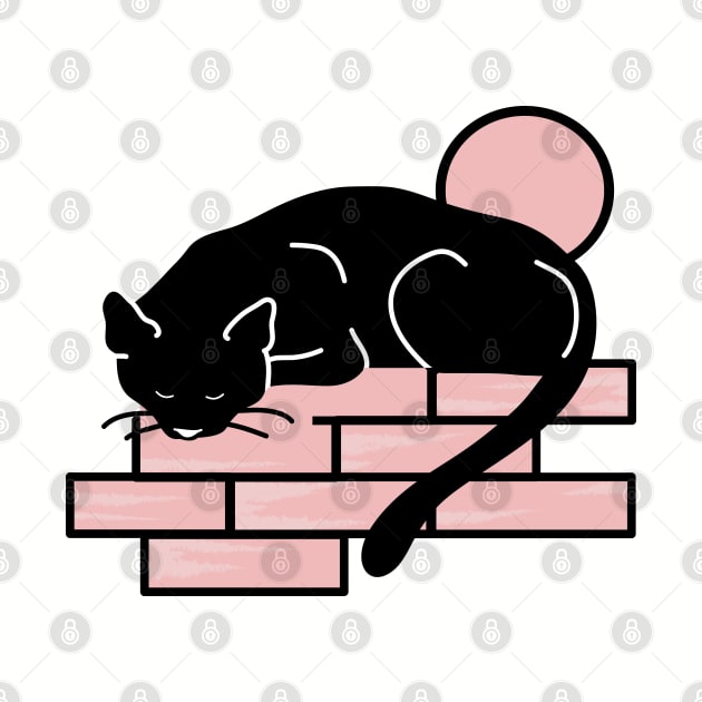Cat in a wall by Wlaurence